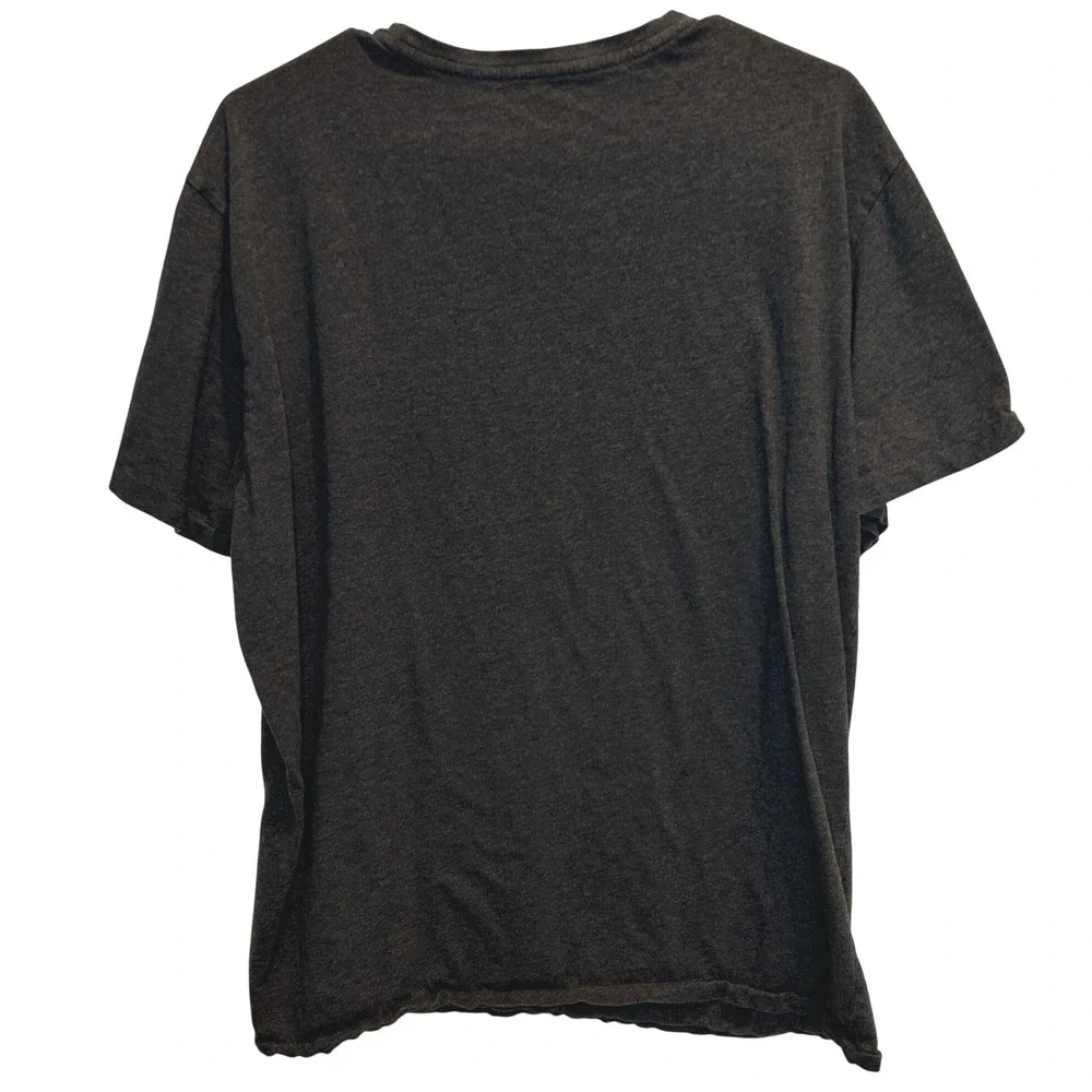 Polo Ralph Lauren T-Shirt Large Mens Charcoal Gray Heather Red Pony Logo Cotton